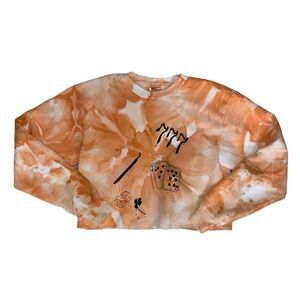 Los Angeles Apparel Tie Dye Cropped Sweater Size Small